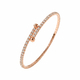 korean Style Minimalist Rhinestone Zircon Stackable Bangle Bracelet