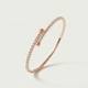 korean Style Minimalist Rhinestone Zircon Stackable Bangle Bracelet