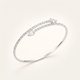 korean Style Minimalist Rhinestone Zircon Stackable Bangle Bracelet