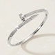 korean Style Minimalist Rhinestone Zircon Stackable Bangle Bracelet
