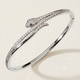 korean Style Minimalist Rhinestone Zircon Stackable Bangle Bracelet