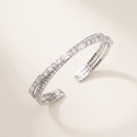 korean Style Minimalist Rhinestone Zircon Stackable Bangle Bracelet