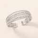 korean Style Minimalist Rhinestone Zircon Stackable Bangle Bracelet