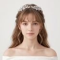 silver five-pointed star light luxury headband rhinestone Bridal Crown Headband Wedding Tiara