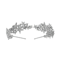 silver five-pointed star light luxury headband rhinestone Bridal Crown Headband Wedding Tiara