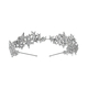 silver five-pointed star light luxury headband rhinestone Bridal Crown Headband Wedding Tiara