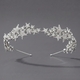 silver five-pointed star light luxury headband rhinestone Bridal Crown Headband Wedding Tiara
