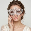 luxury Alloy Diamond-Studded Half-Face Masquerade Mask