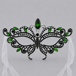 Green Rhinestone Half Mask Fs-J151sls