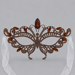 Yellow Rhinestone Half Mask Fs-J151syh
