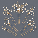 pearl Versatile Daily Hairpin Set (7-Piece Set) handwoven Pearl Hairpin Set Bridal Evening Updo Accessory