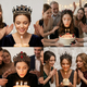 dark Alloy Rhinestone Crown Halloween Ball Headpiece