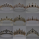 dark Alloy Rhinestone Crown Halloween Ball Headpiece
