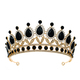 dark Alloy Rhinestone Crown Halloween Ball Headpiece