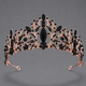 dark Alloy Rhinestone Crown Halloween Ball Headpiece