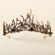 dark Alloy Rhinestone Crown Halloween Ball Headpiece
