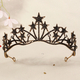 dark Alloy Rhinestone Crown Halloween Ball Headpiece