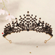 dark Alloy Rhinestone Crown Halloween Ball Headpiece