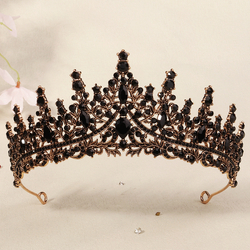 Dark Night Versatile Rhinestone Crown Ts-J3151blk