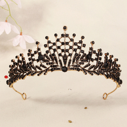 Dark Versatile Rhinestone Crown Ts-J2780blk