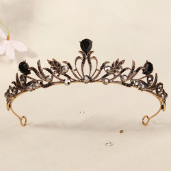 Dark Floral Vine Versatile Crown Ts-J2926blk