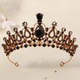 dark Alloy Rhinestone Crown Halloween Ball Headpiece