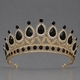 dark Alloy Rhinestone Crown Halloween Ball Headpiece