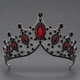 dark Alloy Rhinestone Crown Halloween Ball Headpiece