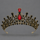 dark Alloy Rhinestone Crown Halloween Ball Headpiece