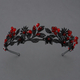 dark Alloy Rhinestone Crown Halloween Ball Headpiece