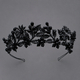 dark Alloy Rhinestone Crown Halloween Ball Headpiece