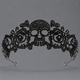 dark Alloy Rhinestone Crown Halloween Ball Headpiece