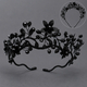 dark Alloy Rhinestone Crown Halloween Ball Headpiece