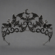 dark Alloy Rhinestone Crown Halloween Ball Headpiece