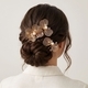 gold Pearl Hollow Flower Hairpin Set french Romantic Forest-Style Pearl Hollow Flower Hairpin Set