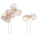 gold Pearl Hollow Flower Hairpin Set french Romantic Forest-Style Pearl Hollow Flower Hairpin Set