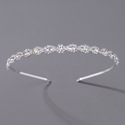silver Commuter Versatile Headband TS-J3103S minimalist Rhinestone Thin Headband Korean Style Hair Accessory