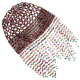 retro Colorful Bead Tassel Hair Chain Handmade Woven Mesh Hair Net