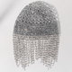 retro Colorful Bead Tassel Hair Chain Handmade Woven Mesh Hair Net