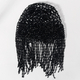 retro Colorful Bead Tassel Hair Chain Handmade Woven Mesh Hair Net