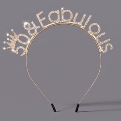 Gold 50Th Birthday Letter Headband Ts-J3372g