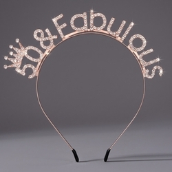 Rose Gold 50Th Birthday Letter Headband Ts-J3372rg