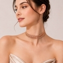 multi-Row Rhinestone Clavicle Necklace