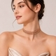 multi-Row Rhinestone Clavicle Necklace