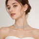 multi-Row Rhinestone Clavicle Necklace