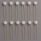 floral Rhinestone U-Shaped Hairpin Set For Bridal Wedding