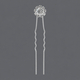 floral Rhinestone U-Shaped Hairpin Set For Bridal Wedding