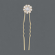 floral Rhinestone U-Shaped Hairpin Set For Bridal Wedding