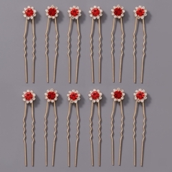 Red Diamond Light Luxury Versatile Hairpin Set Hs-J3841ghred