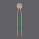 floral Rhinestone U-Shaped Hairpin Set For Bridal Wedding